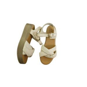 Blowfish Malibu Size 11 Off White Strappy Platform Style Sandals Shoes Heels